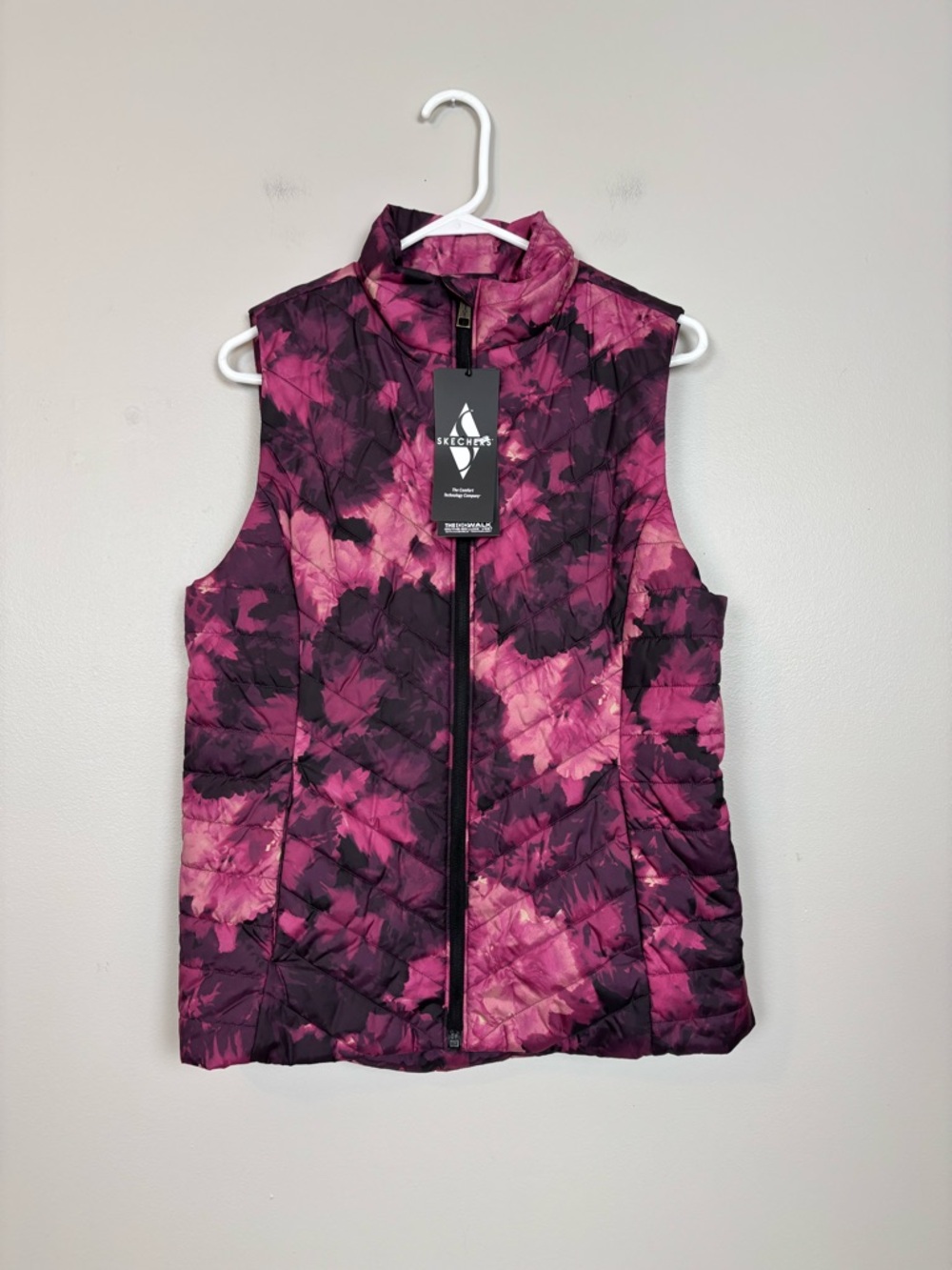 Skechers Vest Womens Medium The Go Walk On The Go Luxe Puffer Purple Black